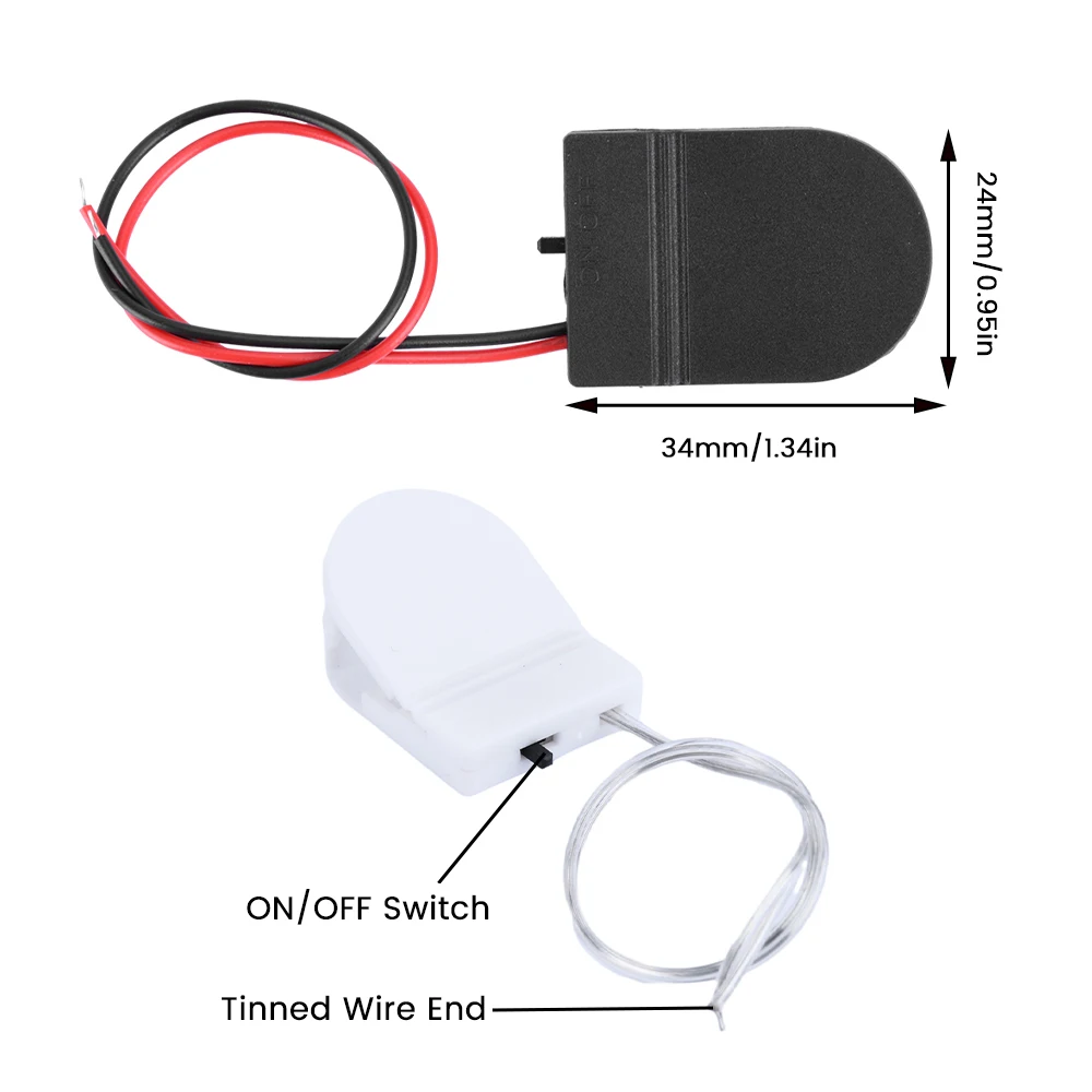 5 stücke cr2032 3v Knopfzellen knopf Batterie halter mit Schalter Batterie Aufbewahrung boxen Abdeckung mit Kabeln Ein-Aus-Schalter Steckdose Behälter
