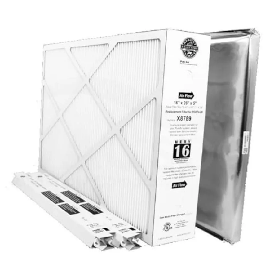 

X8796 MERV 16 Maintenance Kit for PureAir Air Cleaner Model PCO16-28: HVAC application, synthetic fiber material, white color,