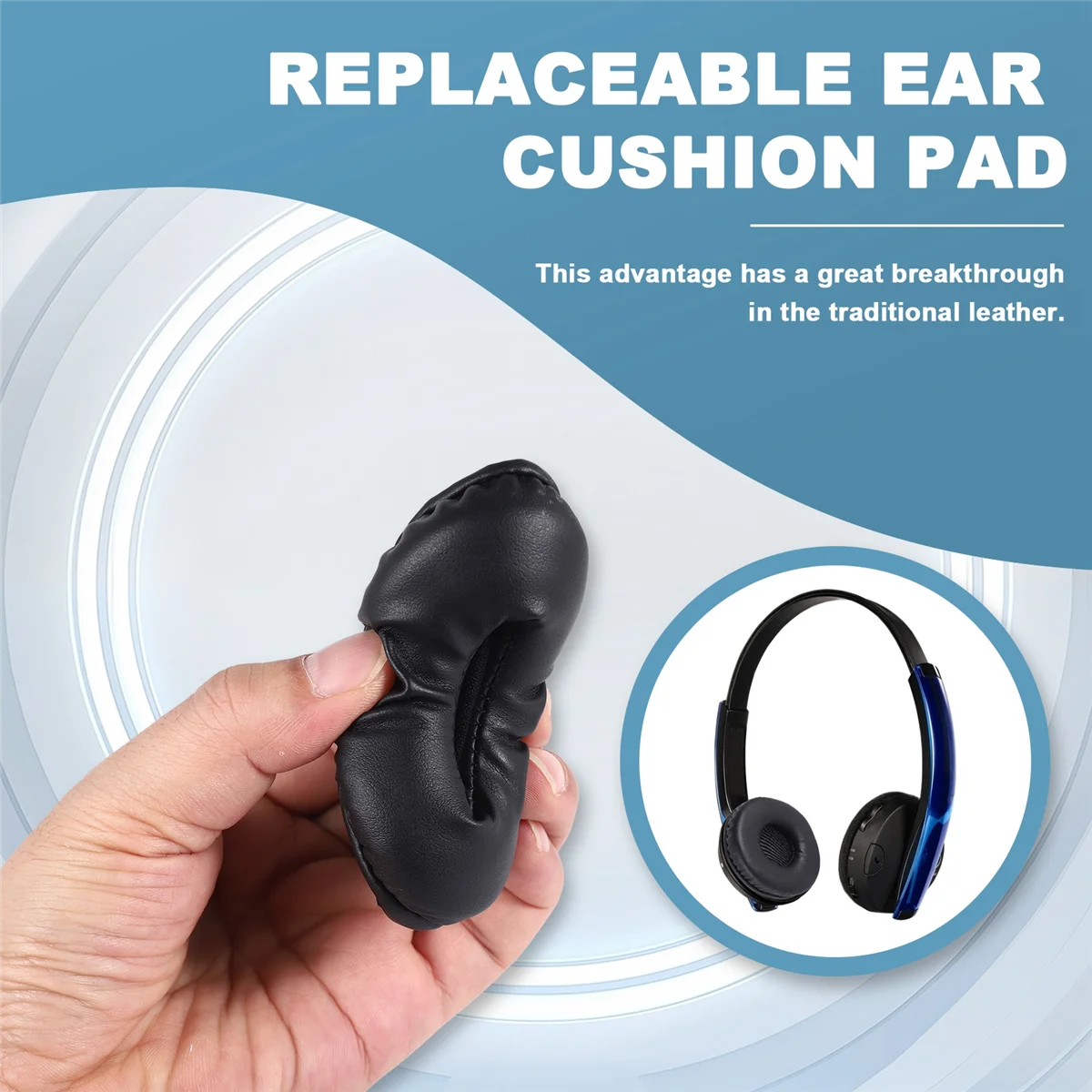 

YDSC Replacement Ear Cushion Pad Cover for Sony DR-BT101 MDR-V150 V250 V300 V100 V200 V400 ZX100 Headphones Headset 70mm
