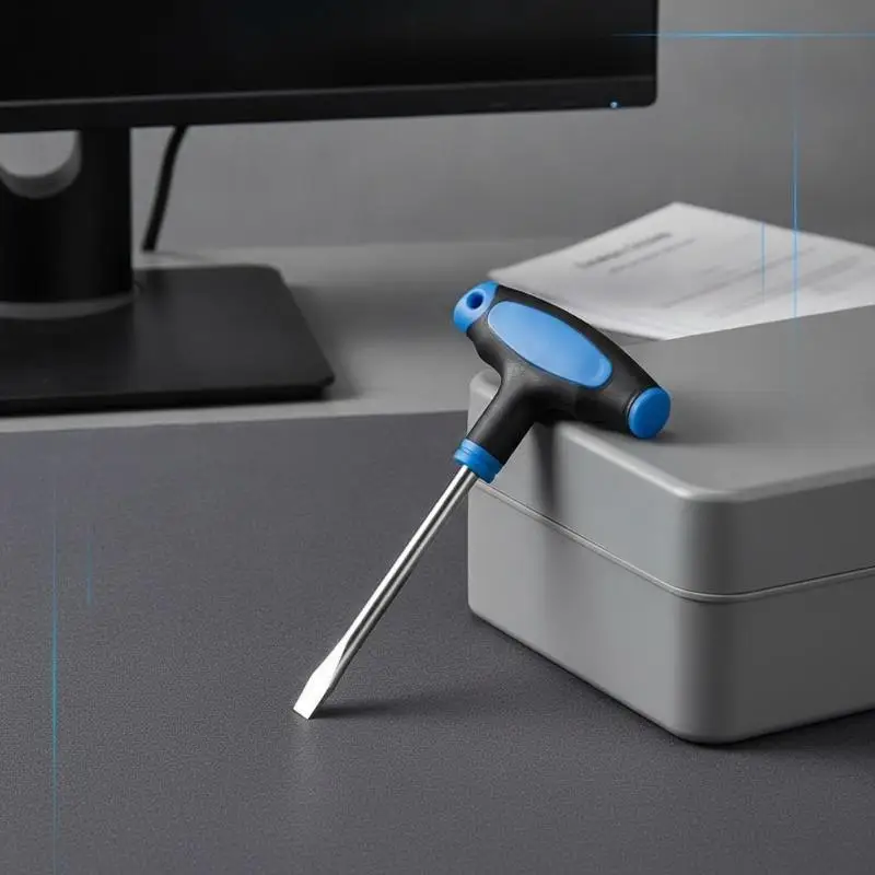 T Handle Flat Head Magnetic Screwdriver Soft Non-Slip Rubber Grip Quick Release for Camera Electronic Device Repair