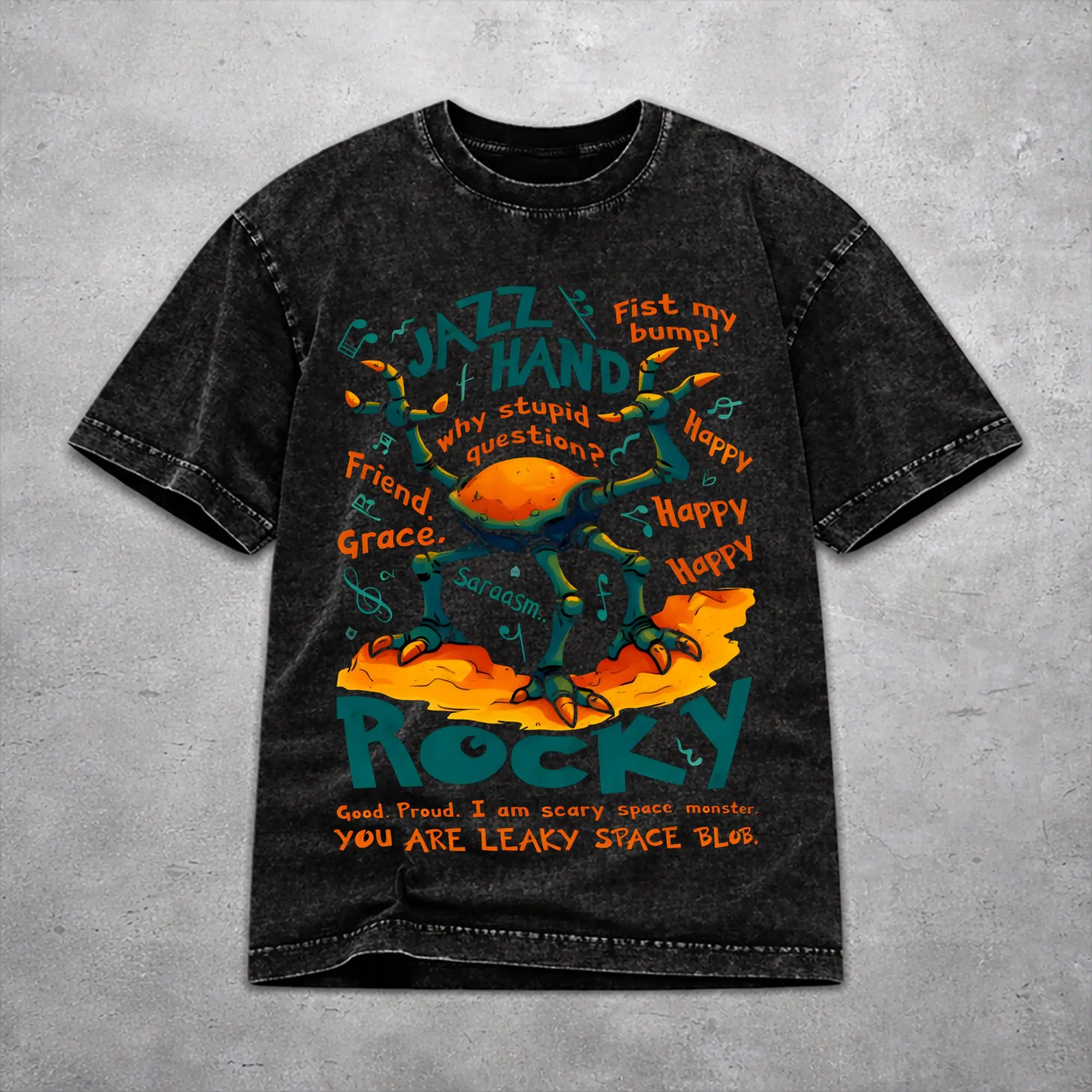 Ryland Grace Project Hail Mary Sci-Fi rocky Washed T Shirt Fashion Streetwear for Men Women  Hiphop T-Shirts 100% Cotton
