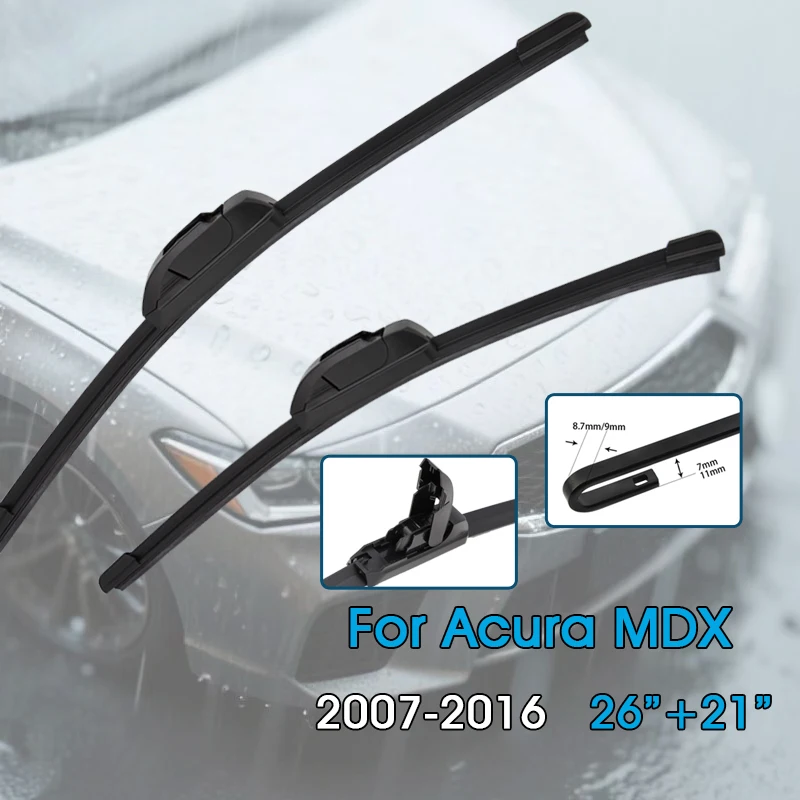 

BROSHOO Car Wiper Blade For Acura MDX 26"+21" 2007-2016 Front Window Windscreen Windshield Wipers Blades Auto Accessories