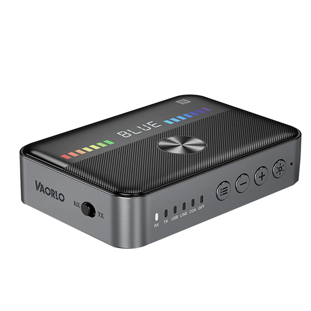 

COTS-tNFC Bluetooth 5.3 Audio Receiver Transmitter RGB Light USB 3.5MM AUX RCA Coaxial Optical DAC Converter Adapter