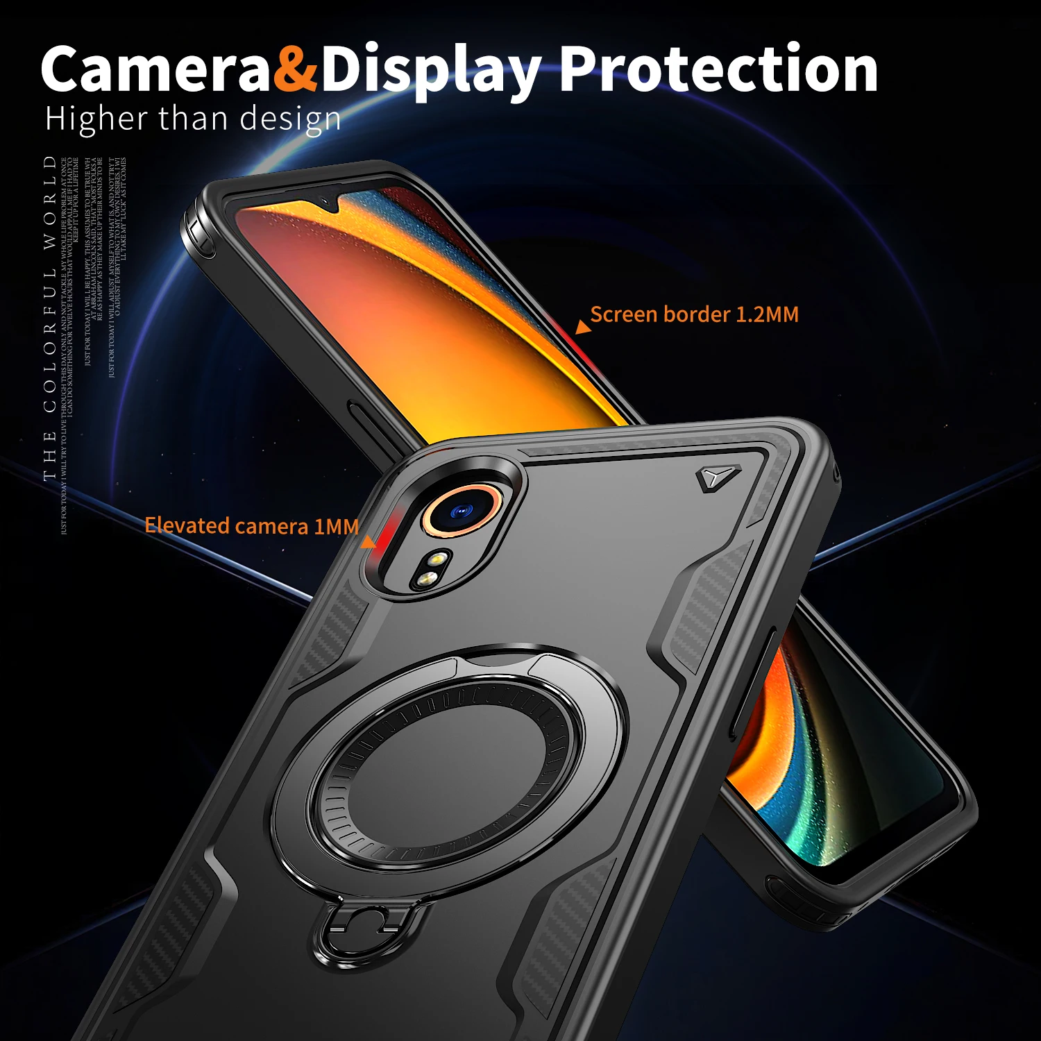 Etui do Samsung Galaxy Xcover 7 Armor Shockproof 360 °   Obrotowy magnetyczny metalowy uchwyt na telefon z twardej tworzywa sztucznego z ramką TPU — zdjęcie produktu 4