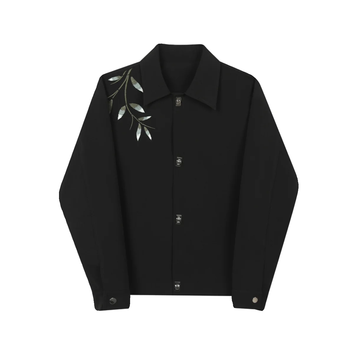 

Korean Sle Single Button Flip Collar Jaet Men's Casual Spring Autumn Top Haome Hair St High End Feeling Men's Wear