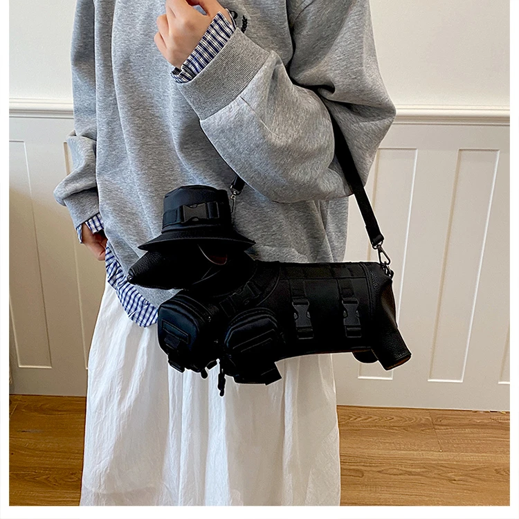 2026 Novelty 3D Dachshund Shaped Bag for Women with Mini Hat Buckle Design Cartoon Crossbody Streetwear Fashion Shoulder Purse