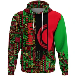 Malawi Country Flag 3D Printed Men Hoodie Fashion Street Long Sleeve Hooded Sweatshirts 2024 New Spring Autumn Oversized Clothes