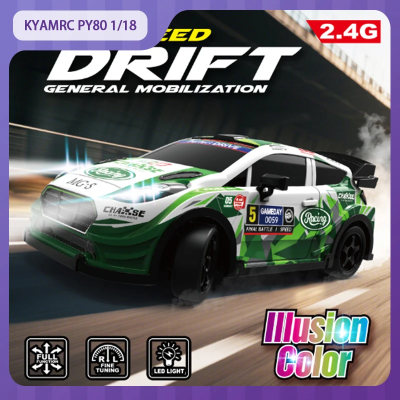

KYAMRC PY80 1/18 Rc Car 4WD High-Speed Racing Cars Charging With Light Drift Rc Remote Control Car Children'S Toys Holiday Gift