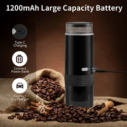 Mini Travel Manual Coffee Machine Portable Wireless Espresso Machine Compatible Capsules Perfect for Camping Travel Office