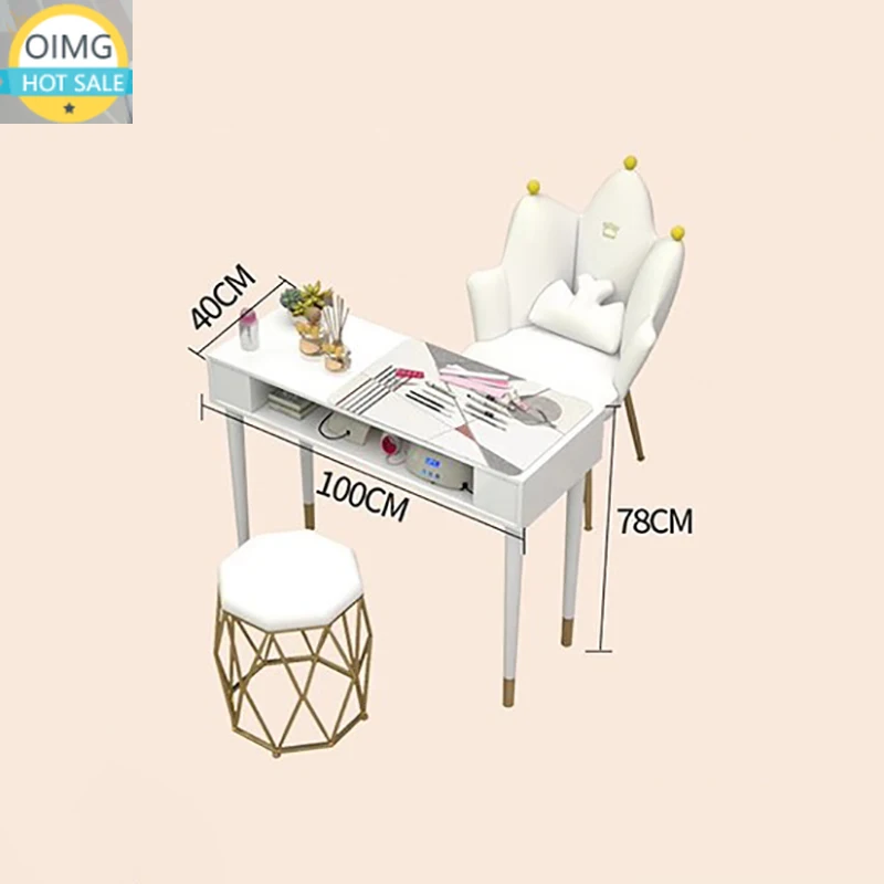 Professional Nail Table Drawers Luxury Display Manicurist Tables Equipment Design Mesa De Manicure Salon Home Furnishings