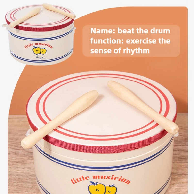 ชุดกลองไซโลโฟนไม้สำหรับเด็กเล็ก 5 ชิ้น ของเล่นเด็ก Montessori เครื่องดนตรีเคาะจังหวะ ของเล่นเสริมพัฒนาการเด็ก ของขวัญ