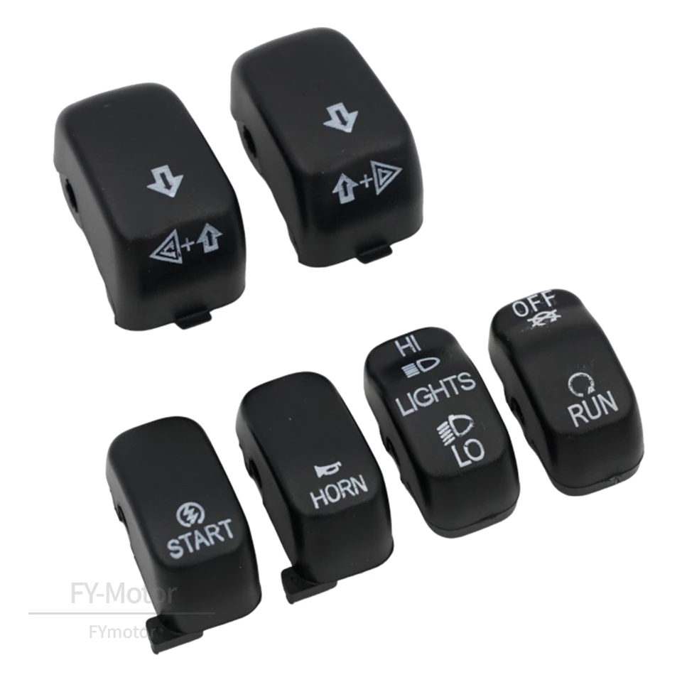 

Motorcycle Handlebar Control Accessories Switch Caps Button Cover Fit For Harley VRSC XL XR Softail Dyna FLHR FLHRC 6 Pcs Kit