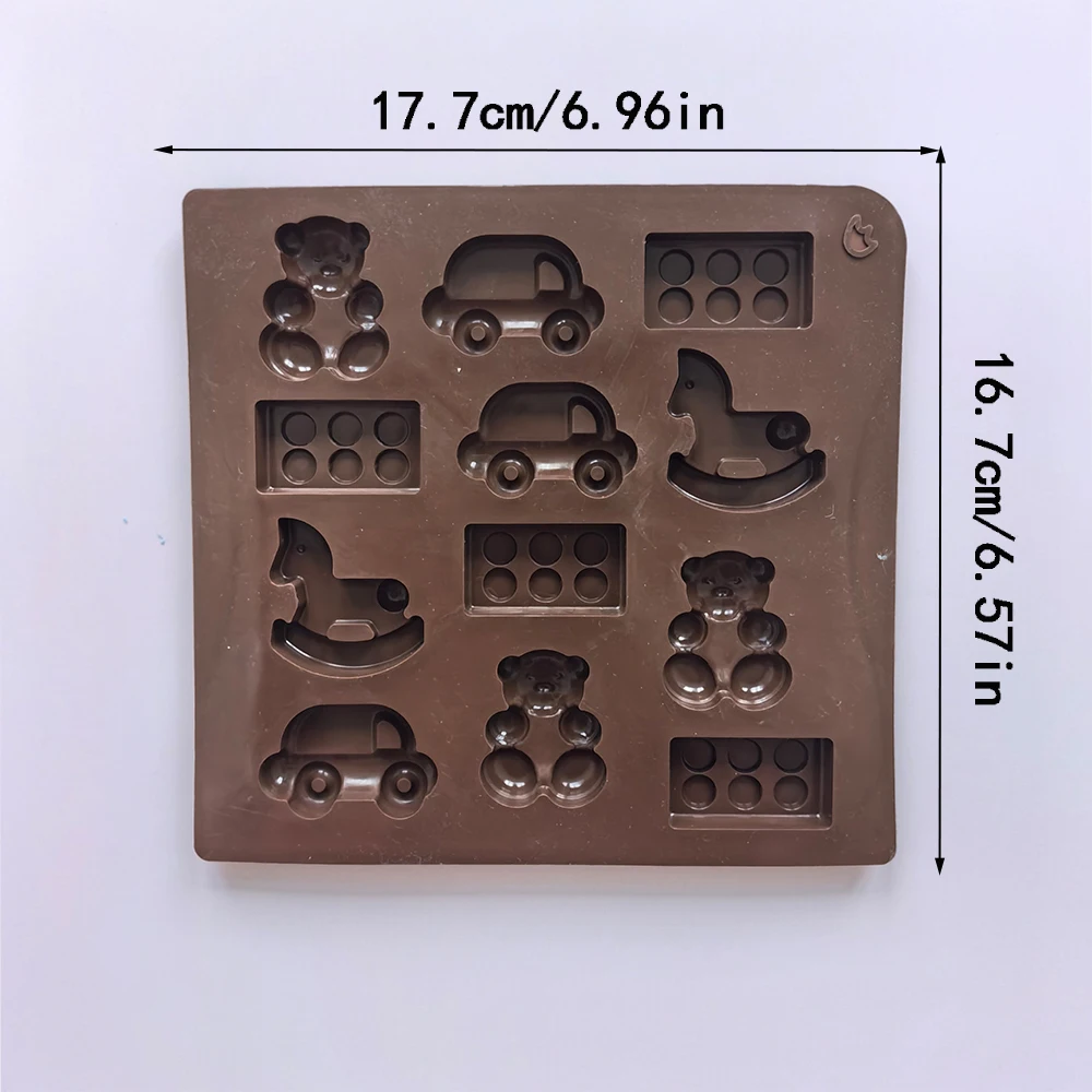 Car Trojan Chocolate Biscuit  Silicone Mold DIY Candy Pudding Cake Decoration Baking Mold