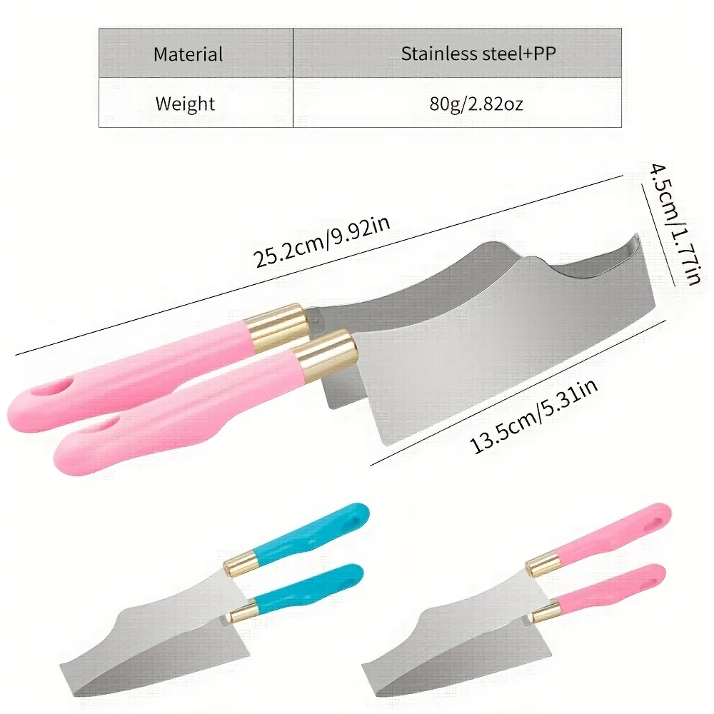 الفولاذ المقاوم للصدأ كعكة القطاعة القاطع ملقط كعكة خادم الحلويات المعجنات الخبز البيتزا ديفيدر القطاعة المعدنية فطيرة سكين كعكة رافع أداة #5