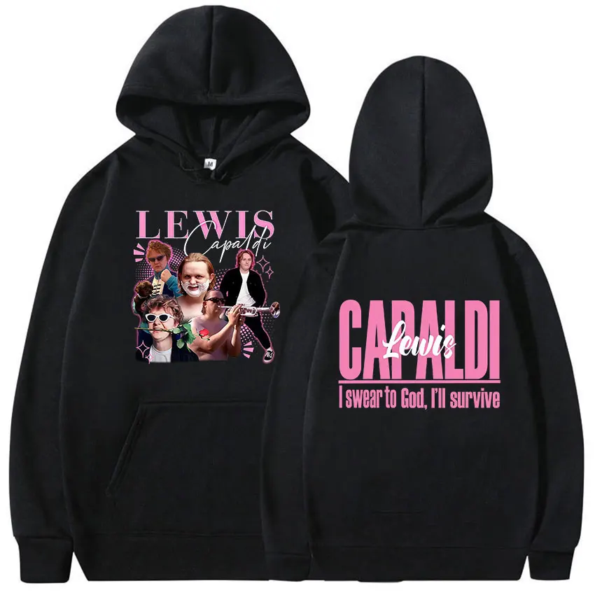 

Толстовка с принтом Lewis Capaldis Album 2025 для мужчин и женщин, модная толстовка большого размера с длинными рукавами в стиле ретро, хлопковый пуловер, одежда, толстовки