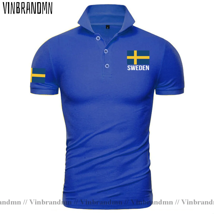 Sweden Flag Polo Shirts Men & Women Unisex Brands Swedish Swede Jerseys Nation Printed Letter Polos Shirts Male Fashion Clothing