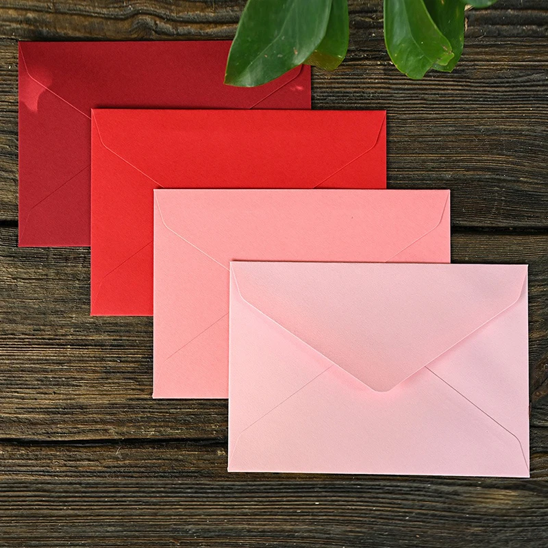 20PCS Small Paper Envelope Candy Color Gift Envelopes 120gsm Thick Envelope for Postcard Stationery Supplies 11.4x16.2cm