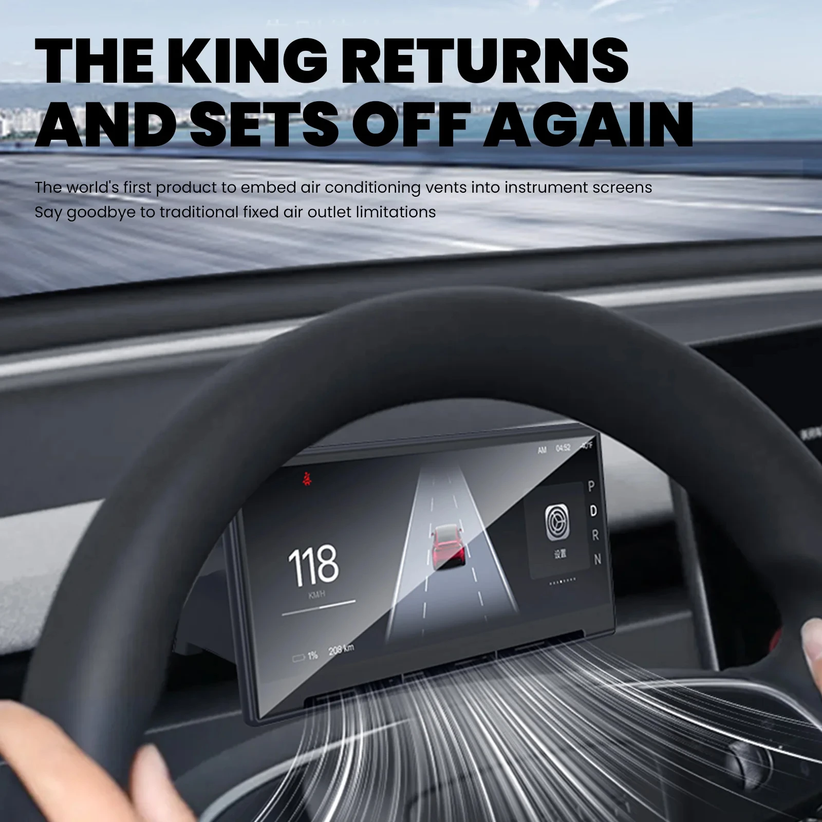 Newest 8.9‘’ F9 Pro CarPlay Screen Dashboard Display for Tesla Model 3/3 Highland for Model Y/Y Juniper Wireless Android Auto