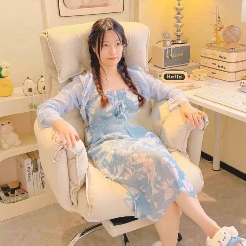 كرسي مكتب فاخر قابل للتعديل يدعم الظهر كرسي مكتب مريح أبيض مستلق ملحقات أثاث Sillas De Oficina المحمول