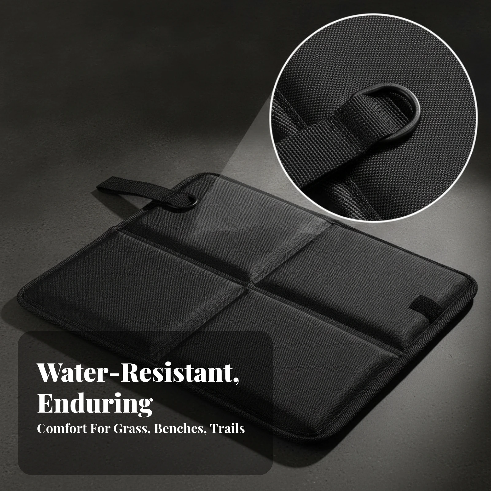 Foldable Seat Cushion Compact Folding Seat Pad Portable Sitting Mat Long-Lasting Cushion with Carry Loop Insulating for Campers