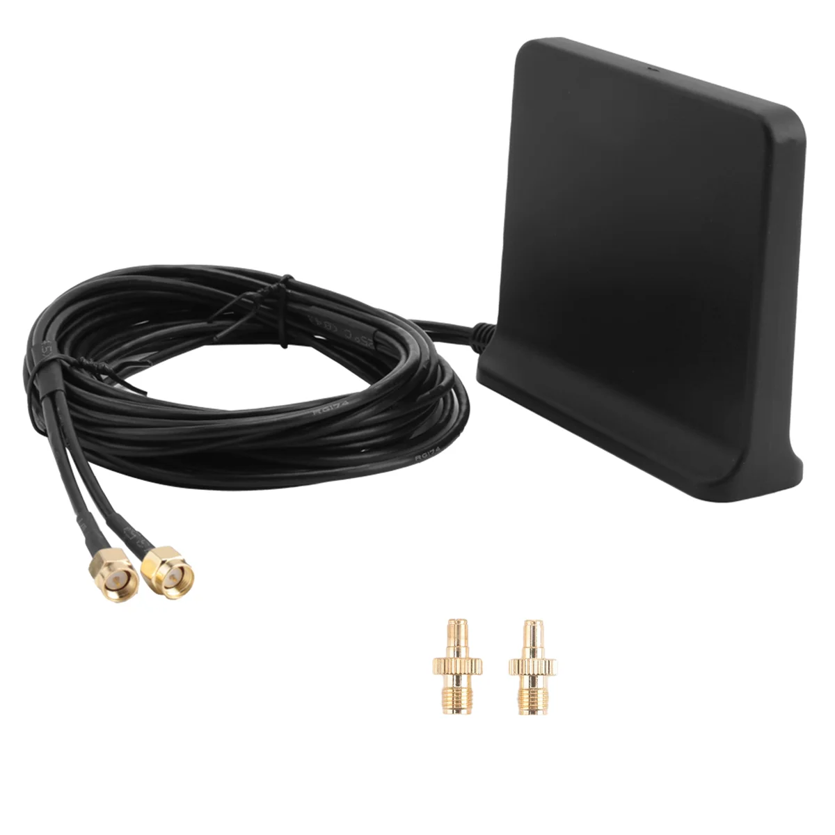 Antena WiFi Omni zewnętrzna Signal Boost 5G 4G LTE 3G GSM Mimo High Gain 12Dbi 600-6000Mhz (czarna z adapterem Ts9) — zdjęcie produktu 2