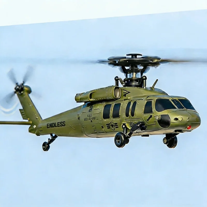 JJRC Black Hawk RC Helicopter U9901 6CH Simulation Brushless Optical Flow Positioning Altitude Hold One-Button Inverted Flight