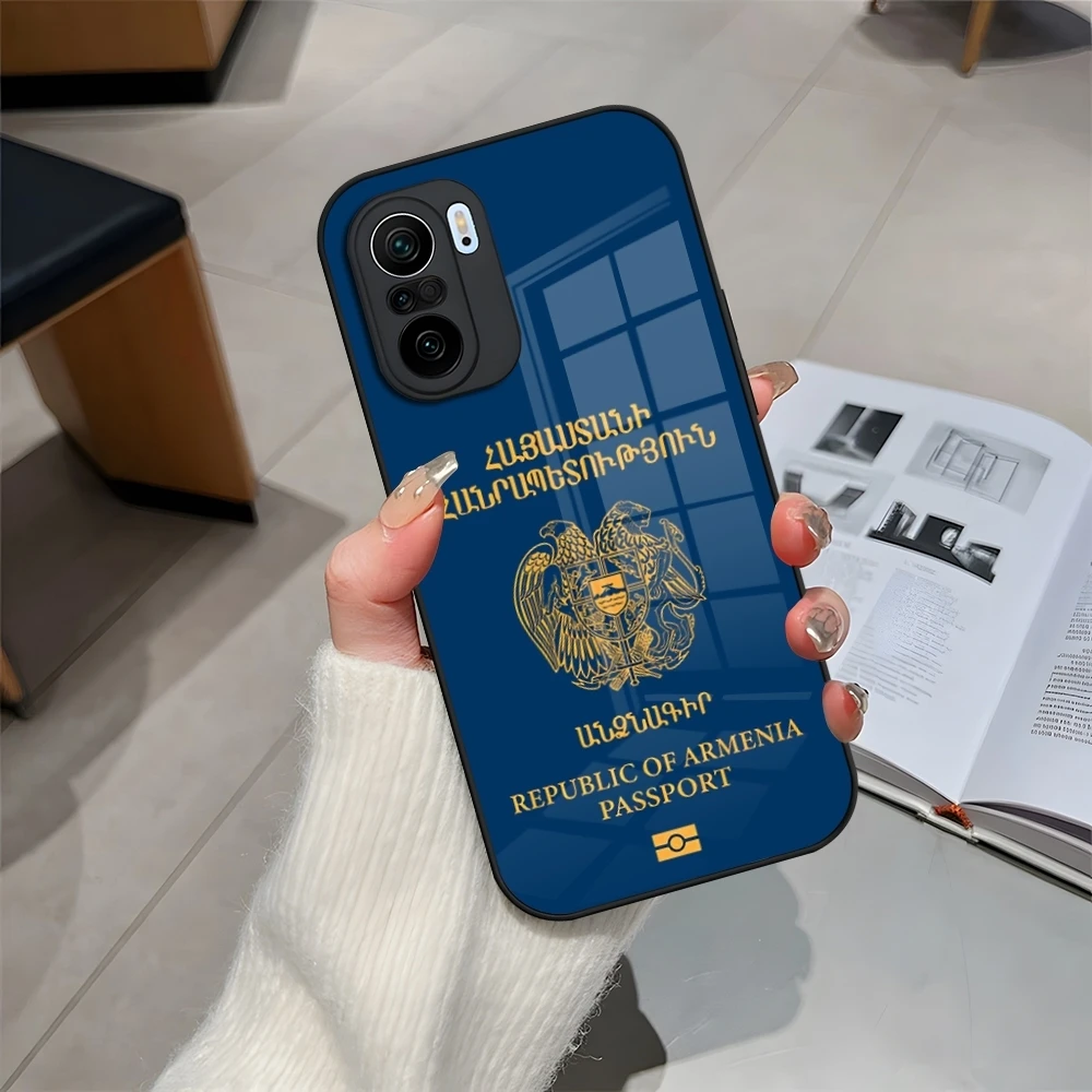 Armenia Flag Passport Phone Case for Redmi 12c 13c 12 13 Note 13 Pro Plus 11 12 Pro 10 11s 12s Tempered Glass Cover image 2