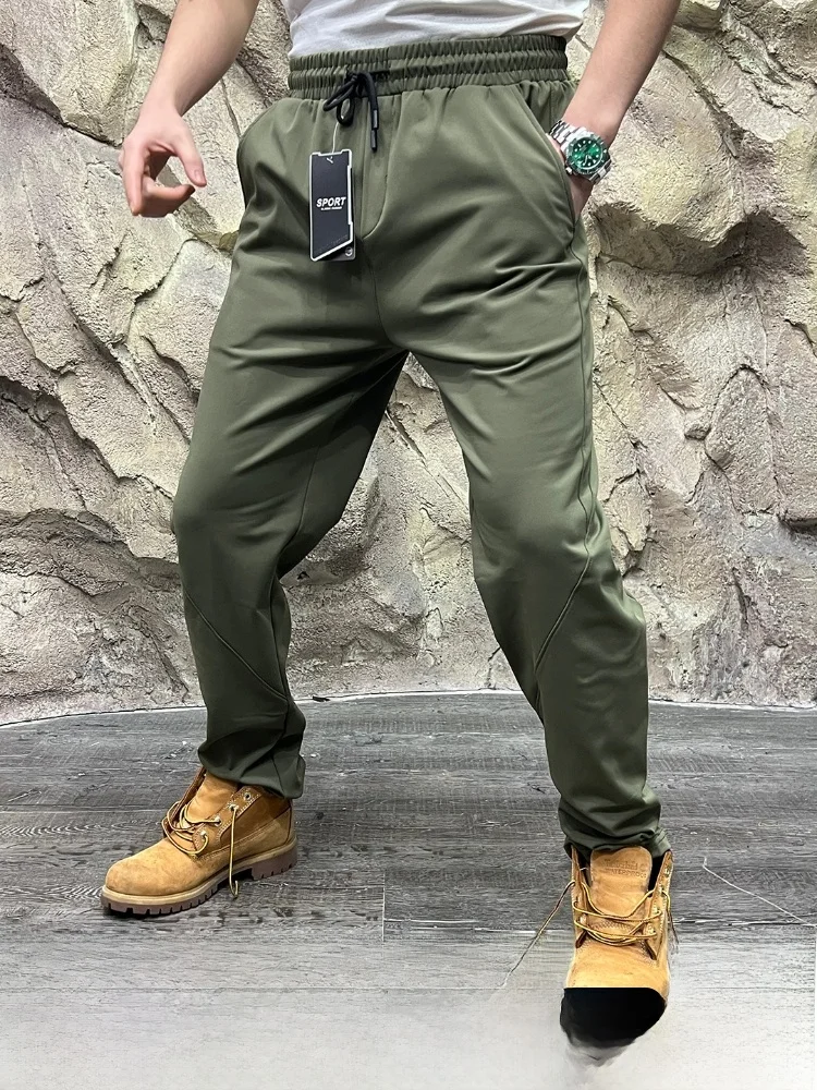

Men's Fce Lined 3D Tailored Warm Casual Pants Qui Heating Polyester Spandex Straight Leg Trousers Waterproof Autumn Faion