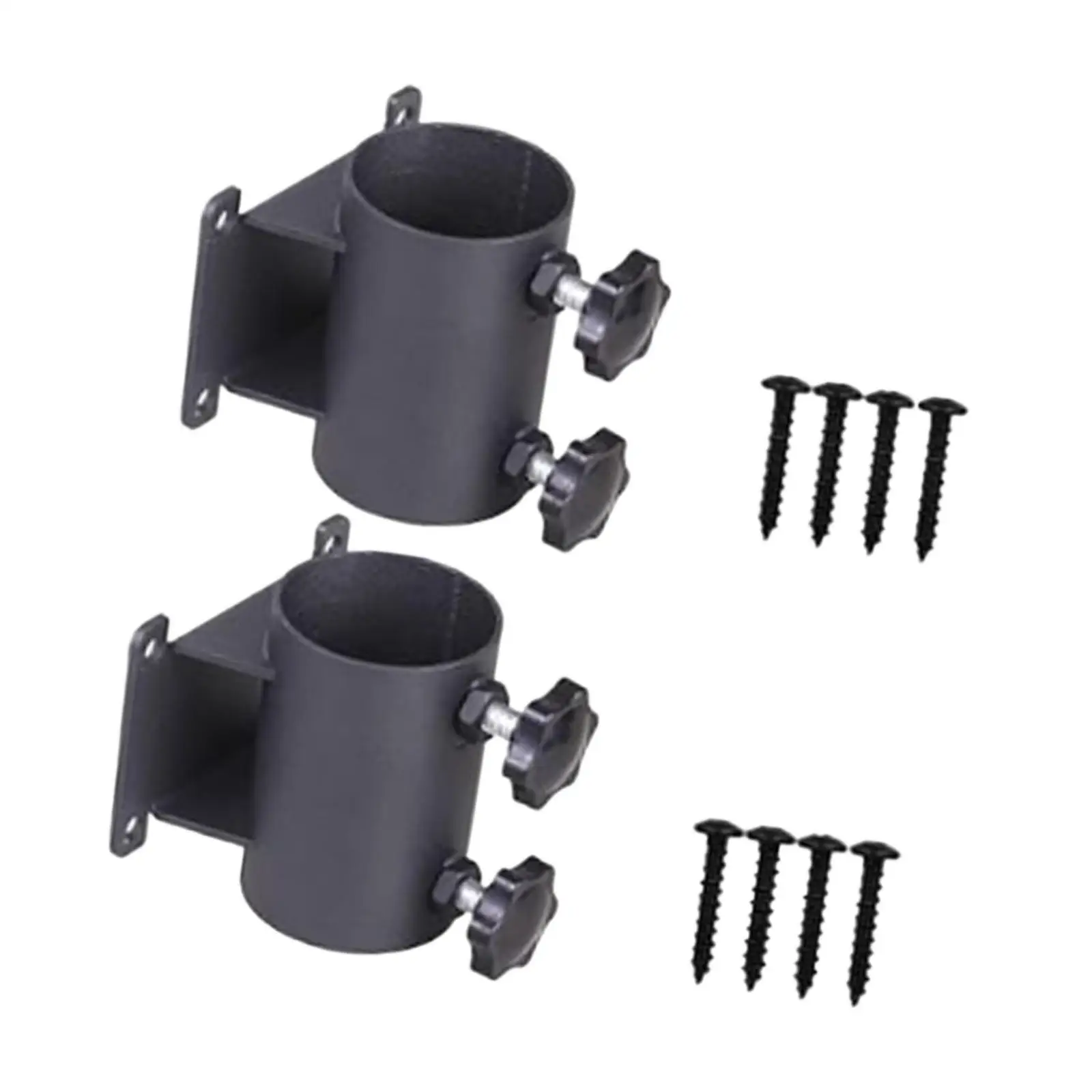 

2Pcs Deck Umbrella Mount Patio Umbrella Holder with Clamp Easy Installation Stand Garden Bracket Space Saving Adjustable