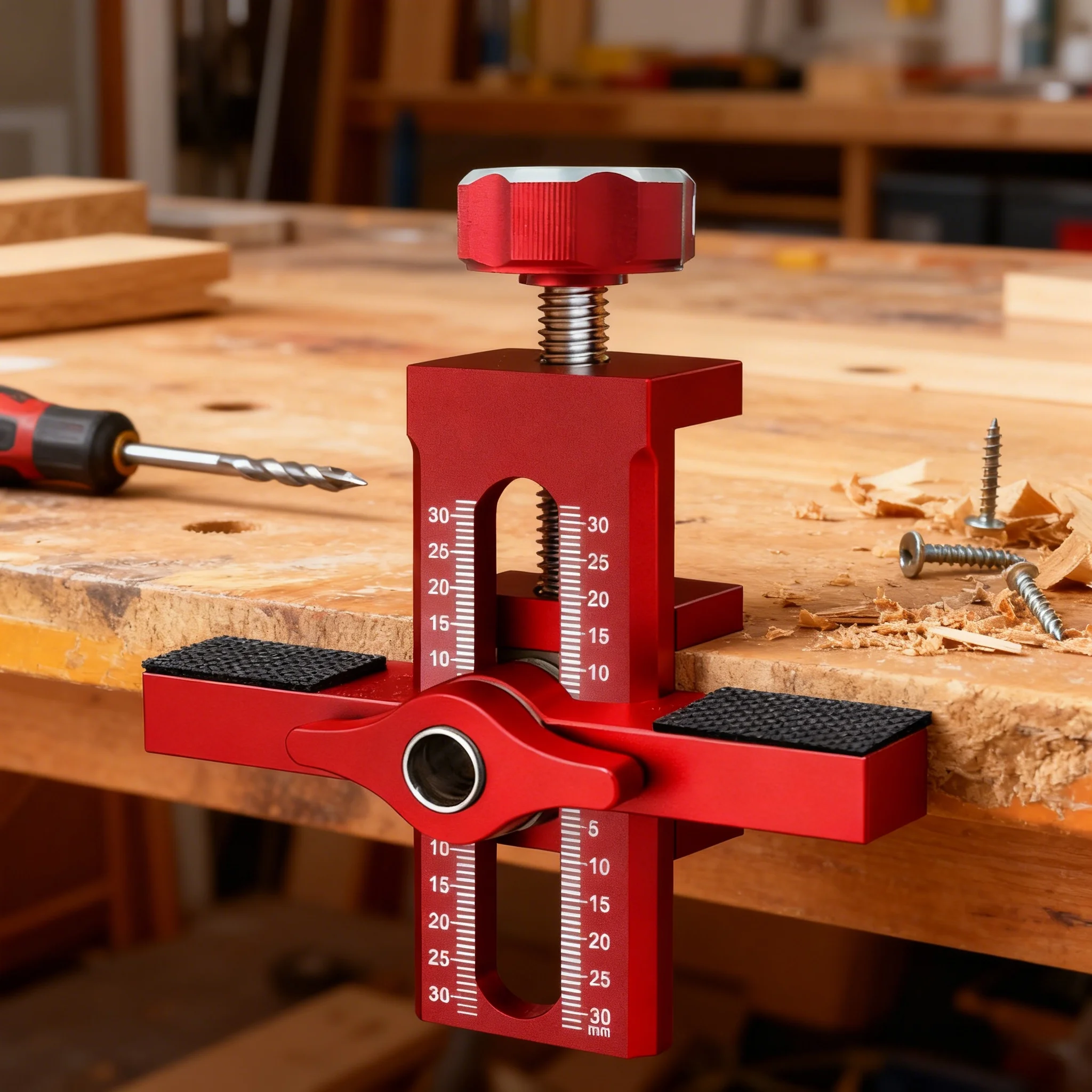 2‑in‑1 Adjustable Aluminum Alloy Cabinet Door Installation Clamp, Wardrobe Door Positioning Mounting Helper Tool