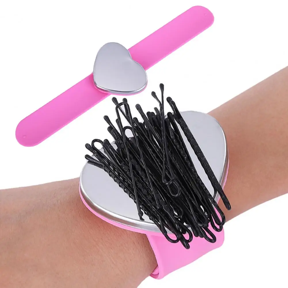 Magnetic Sewing Hair Clip Magnet Wrist Looper Wristband Pin Cushion Holder For Hairdresser Silicone Wrist Strap Bracelet Cushion