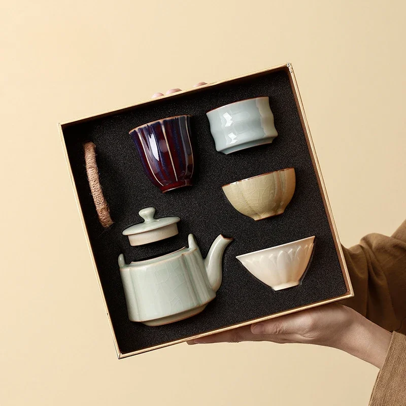 

Китайский дворец-музей, культурный и креативный чайник, чайная чашка, подарочный набор, чайный сервиз, ручной подарок, новогодний подарок