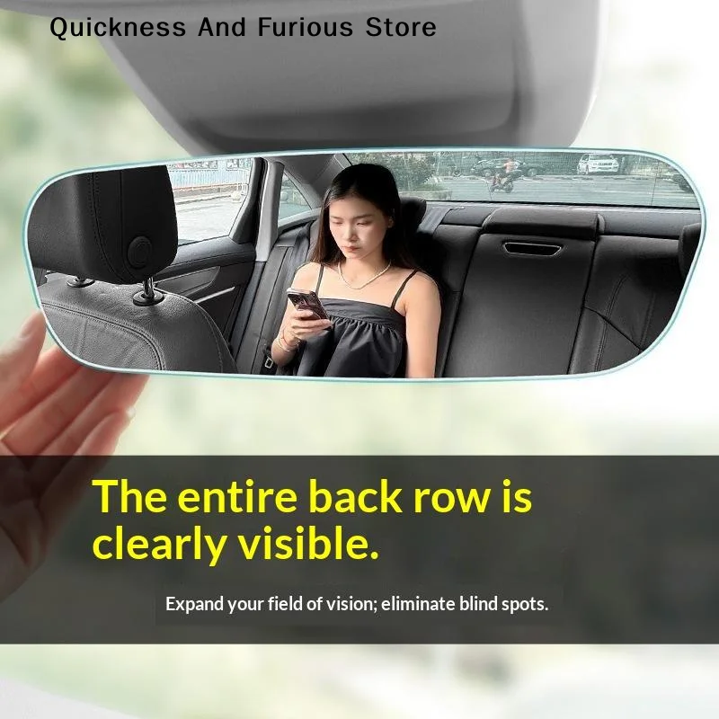 【MO】New Wide Angle Convex Rearview Mirror Anti Glare Car Interior Rear View Baby Seat Watch Sun Visor Mirror Covers  Fastening