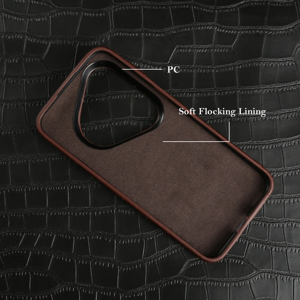 حافظة لهاتف هواوي بورا 80 70 برو الترا P60 P50 P40 P30 P20 Pro غطاء حماية خلفي صلب من الجلد Funda