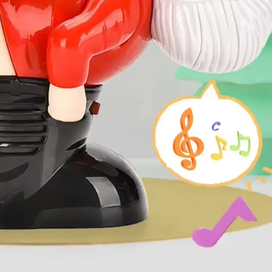 Maszyna do robienia baniek mydlanych Święty Mikołaj z muzyką, światłem i efektem wycierania, zabawka dla dzieci, nowatorski prezent świąteczny dla chłopców i dziewczynek.