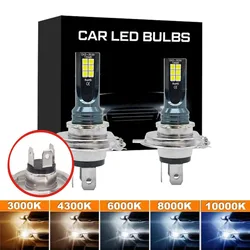 Faros LED antiniebla para coche, lámparas de conducción automática para correr, 12000LM, 80W, 12V, 24V, 2 piezas, H4, H7, 55W, H11, H8, H9, H10, H1, H3, 9005, 9006