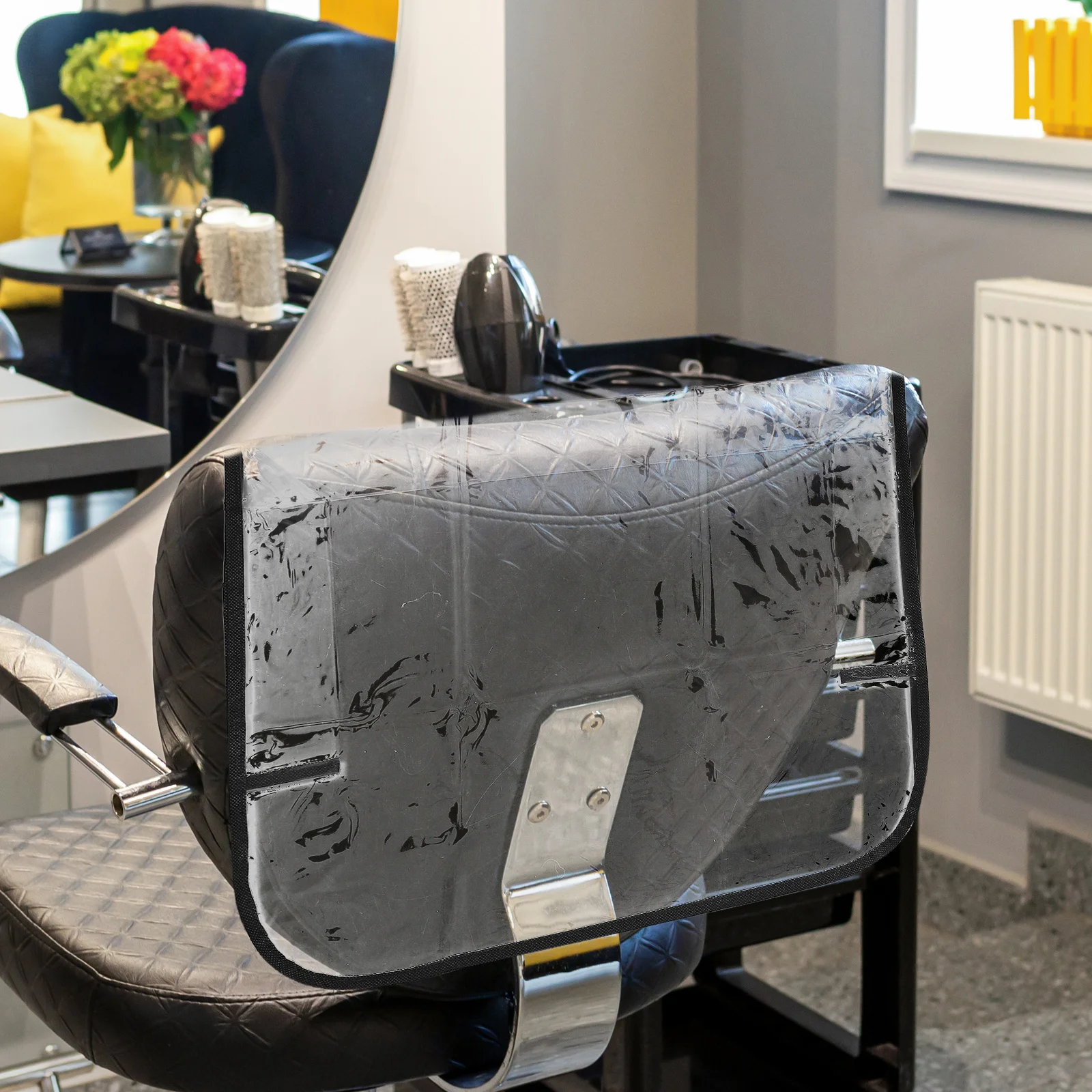 クリアサロンチェアカバープロテクター防水防塵バックカバーヘアスタイリング理髪シャンプーチェアスパビューティーサロン用