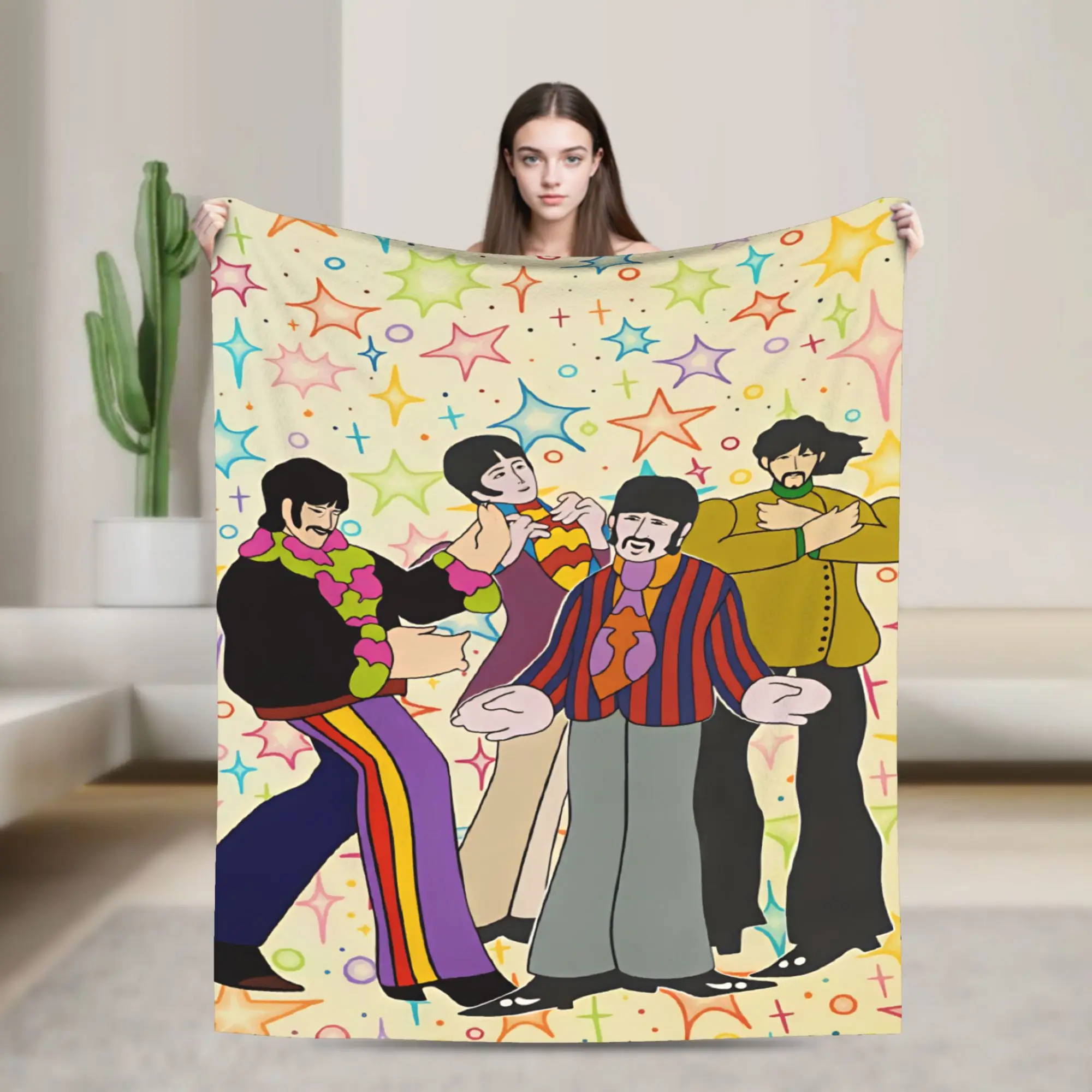 Beatled Music Blankets  Warm Soft Comfortable Plush Bedding Throws For Students Bedroom Flannel Bedspread Bed Cover