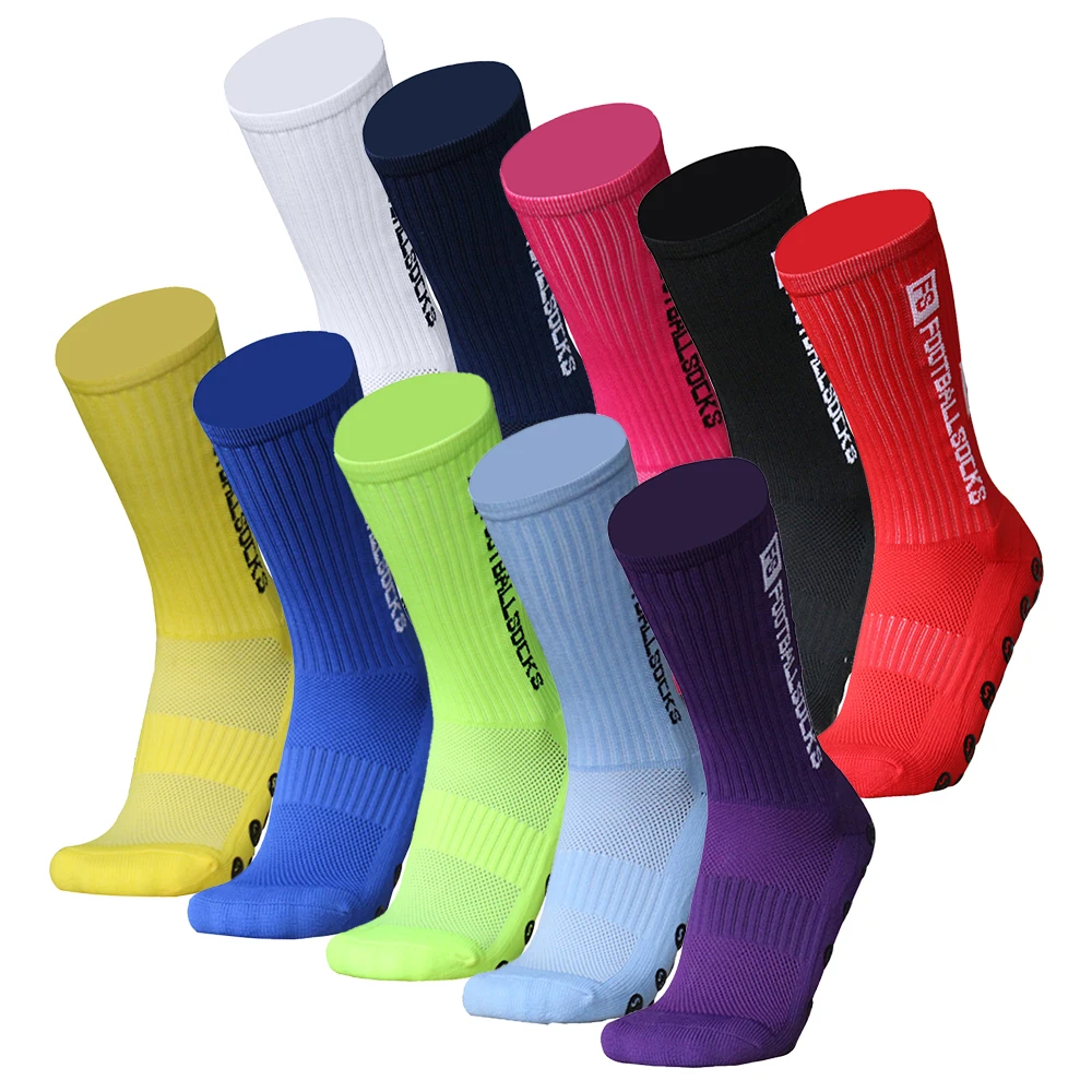 1 Paar Outdoor-Sport-Laufsocken, Stretch-Socken, sportliche Fußball-Fußballsocken, rutschfeste Socken mit Griffen für Erwachsene, Größe 39–46