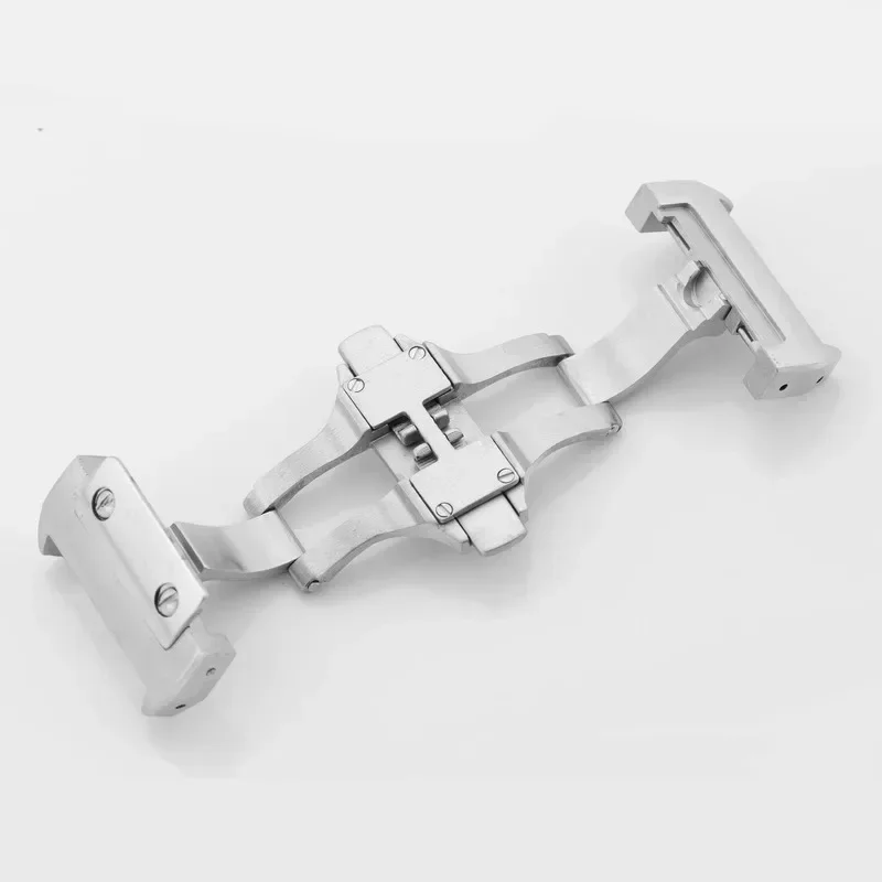 18 мм 21 мм складная пряжка с двойным нажатием, пряжка-бабочка, аксессуары для часов, пряжка из нержавеющей стали для Cartier Santos 100