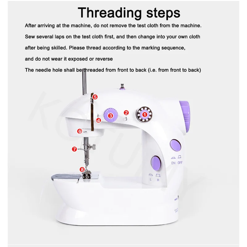 Fully Automatic Mini Electric Sewing Machine With Light Portable Sewing Toy For Beginner Sewing Kit For Household Birthday Gifts