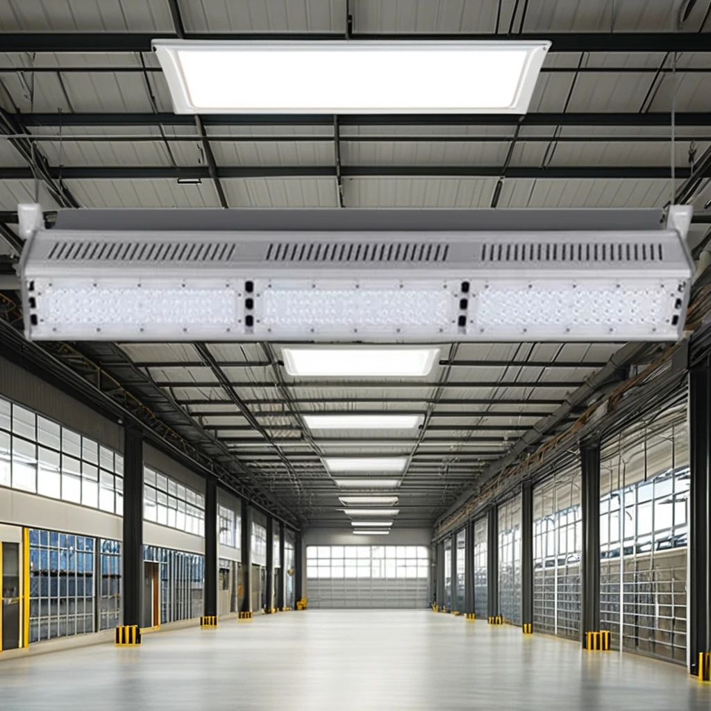 Factory 100W/150W/200W LED Linear High Bay Light Motion Sensor Aluminum Body Indoor Industrial Warehouse Applications IP65 Rated
