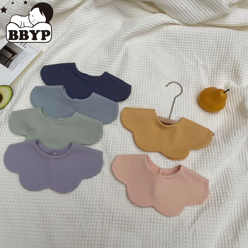 

Soft Pure Cotton Baby Bibs Simple Solid Color Muslin Newborn Burp Cloths Drooling Bib Baby Feeding Saliva Towel