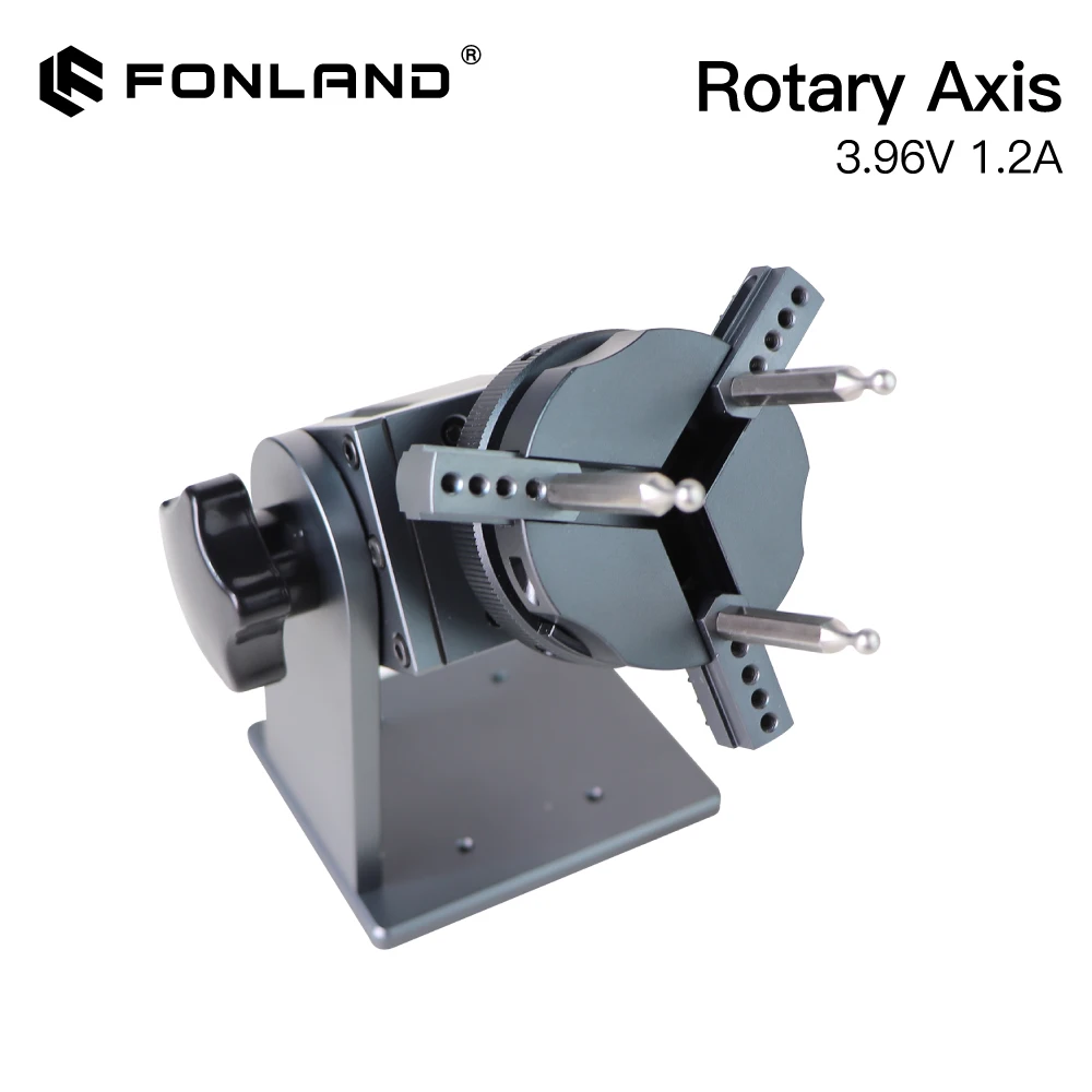 

Fonland DAJA Rotary Axis Attachment for Fiber Laser Engraver Marking Machine Rotation Tool for 360 Round Metal Etching