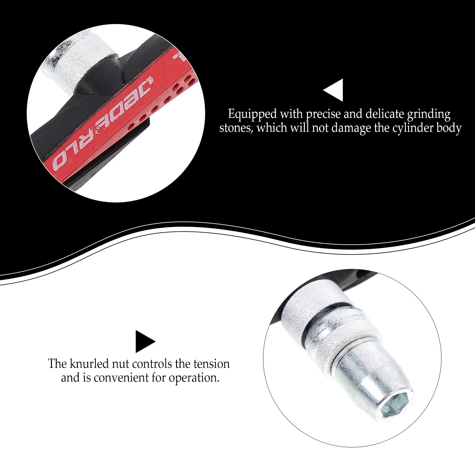 

1Pair Bike Brake Pads Rubber Durable Silent Cycling Brake Blocks Wide Contact Braking Low Noise Mountain Bicycle Accessories