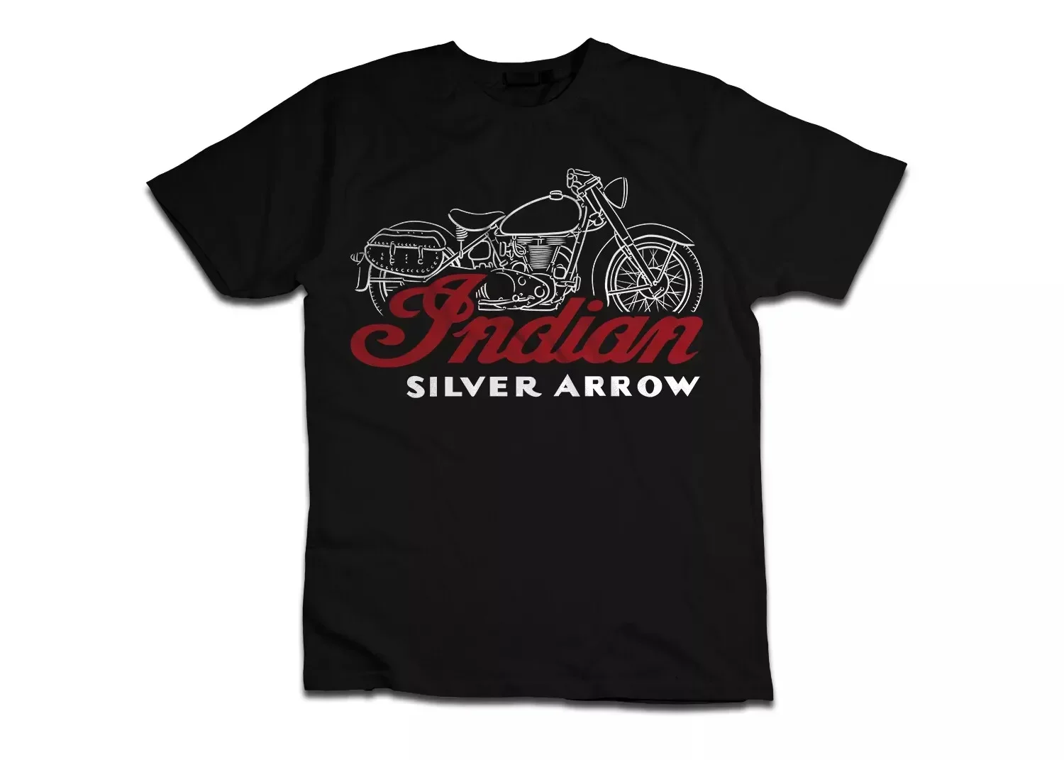 

2026 Men T Shirt Casual Indian Silver Arrow 1949 Motorcycle for Bikers T-shirt Graphic Summer Short Sleeves 100% Cotton S-3XL
