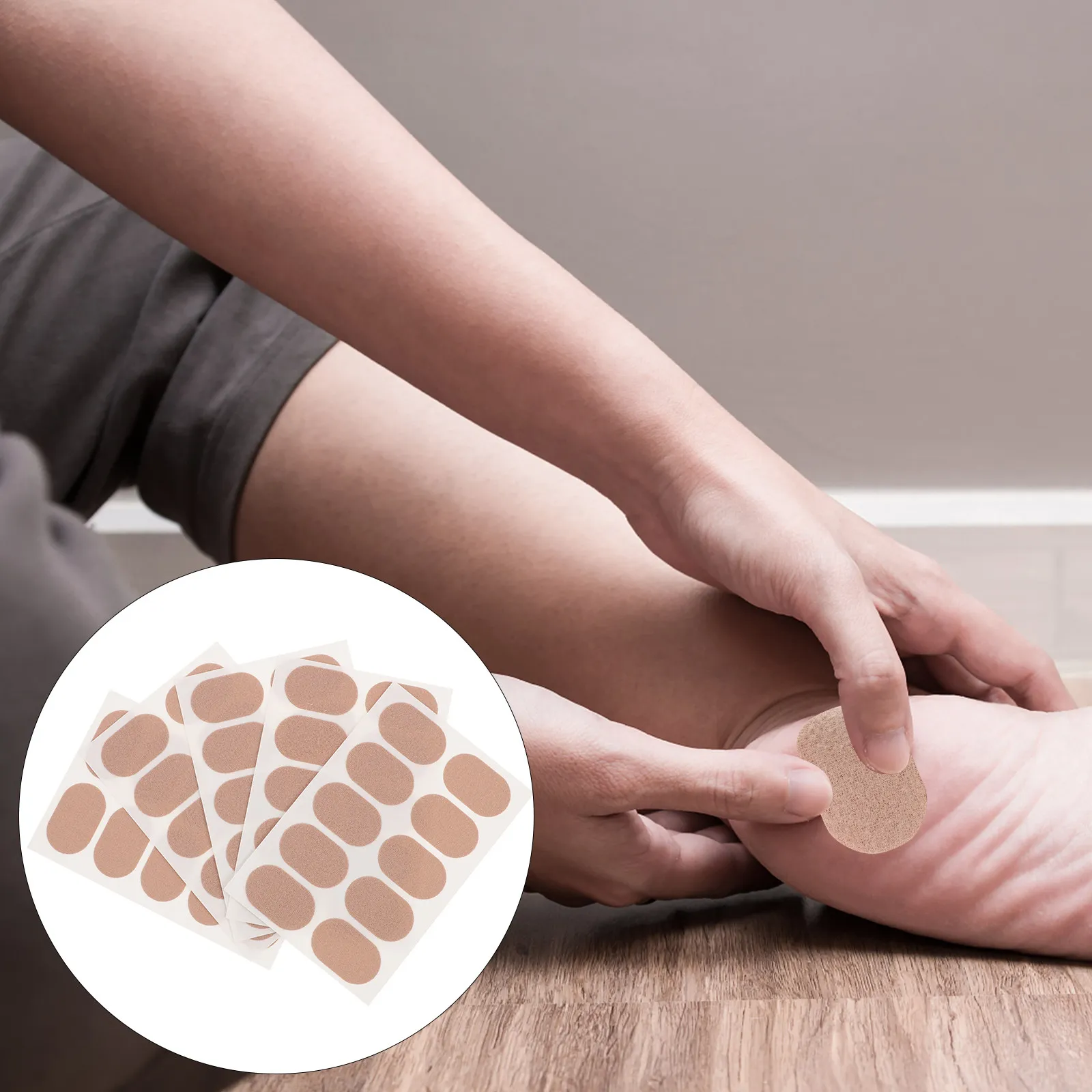 

5Pcs Skin-Colored Heel Patches Anti-Wear Stickers for Heels Ankles Fingers Blister Prevention Waterproof Self-Adhesive Foot