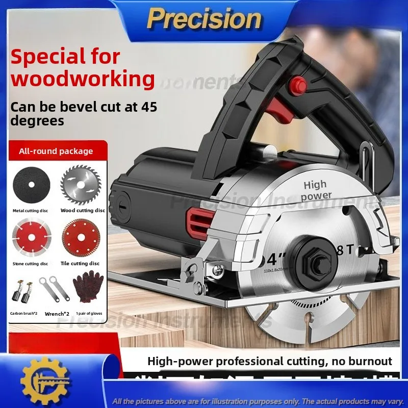 2026 Multi Functional Portable Stone Tile Cutter for Home Use Woodworking Handheld Electric Saw with Slotting Tool