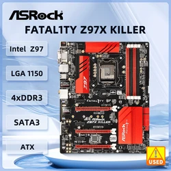 ASRock-Fatal1ty Z97Xキラーマザーボード、Intel Z97、LGA 1150、DDR3、32GBサポート、i7-4770、4690、4370、4130、4790、CPU m.2、ATX