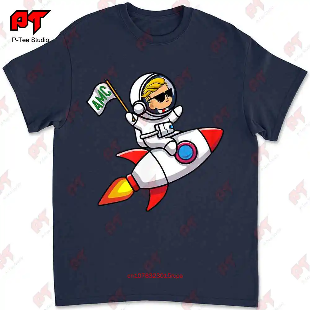 Spaceship To The Moon Amc Stock Wsb T-shirt 1UGA